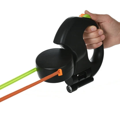 Double-Headed Retractable Leash for Small and Medium-Sized Dogs
